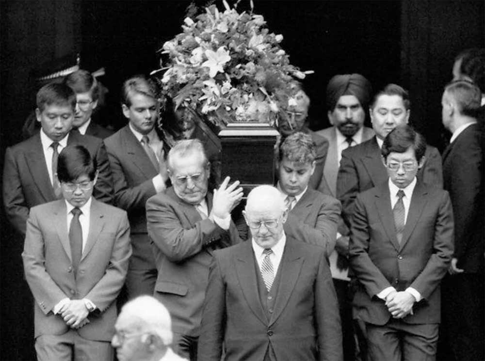 Dr. Victor Chang’s funeral. 1991.