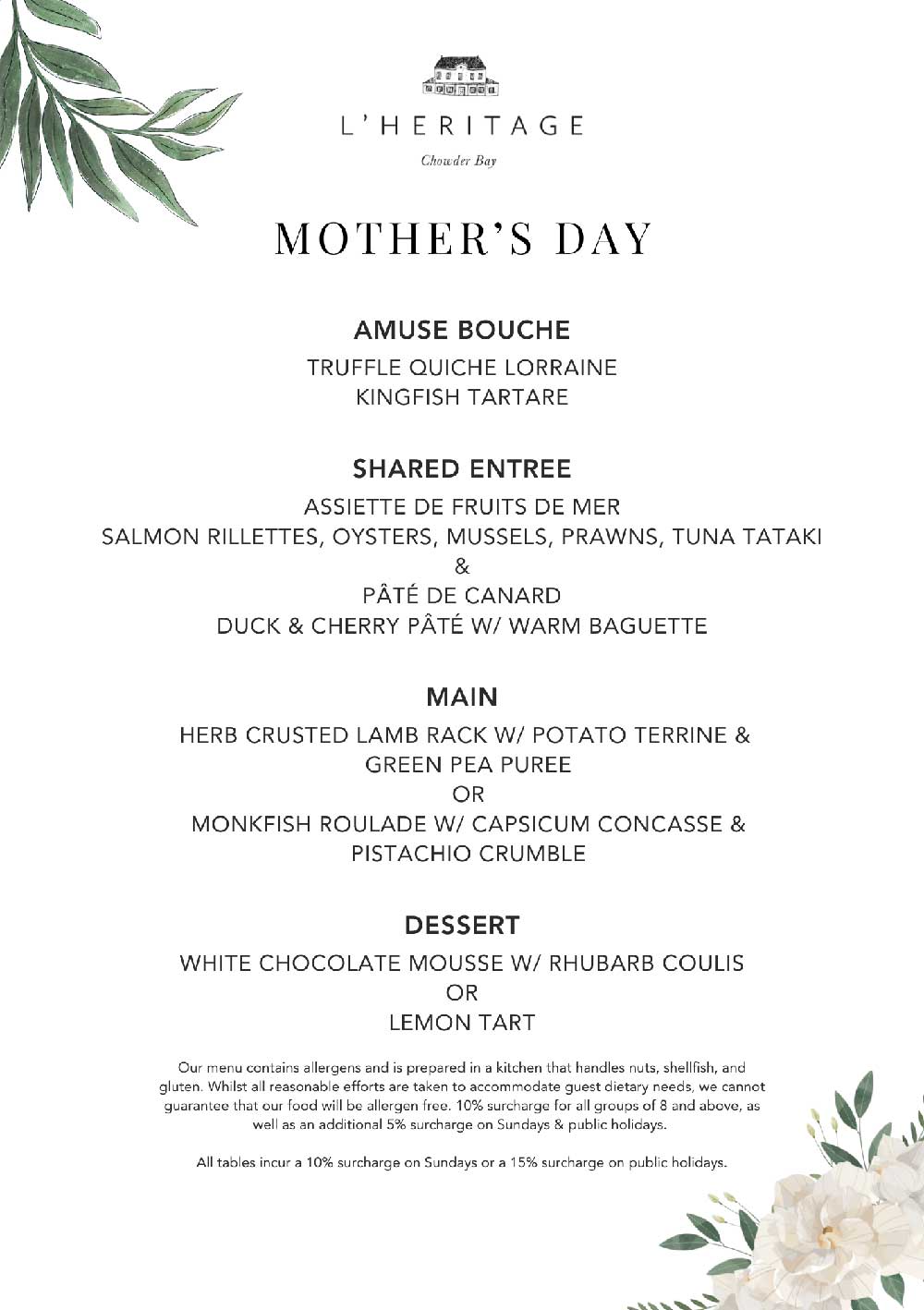 Heritage-Menu