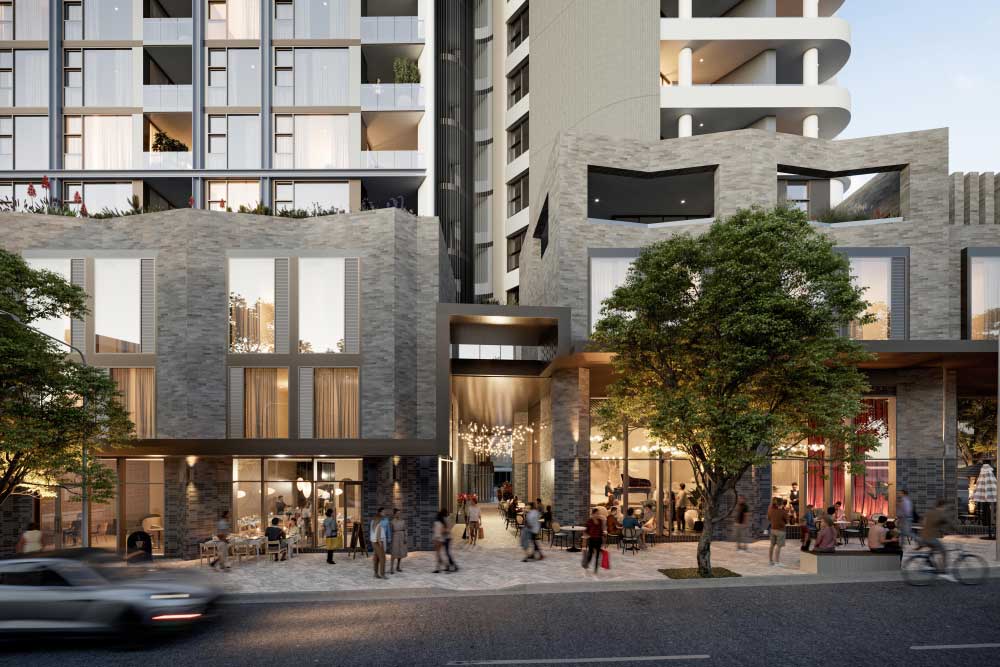 The hotel will occupy the first three levels of the new Falcon and Alexander tower, opening in 2027