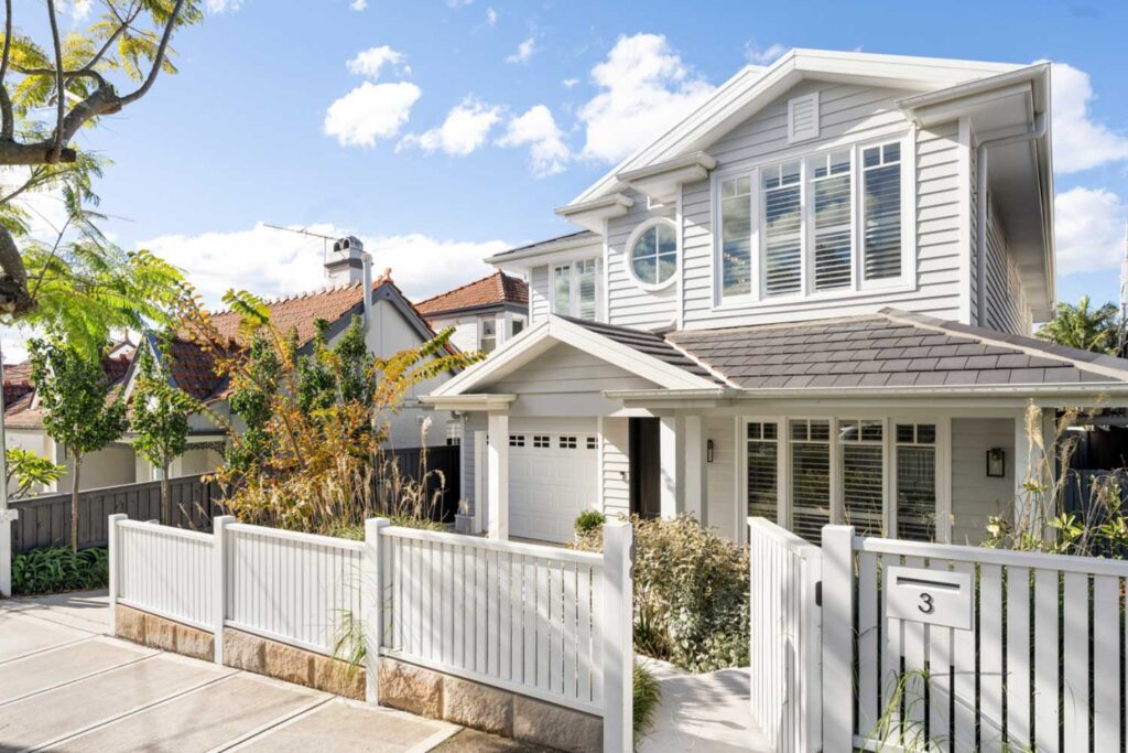 acade of 3 Gordon St, Mosman, a rebuilt grand-scale five-bedroom family home