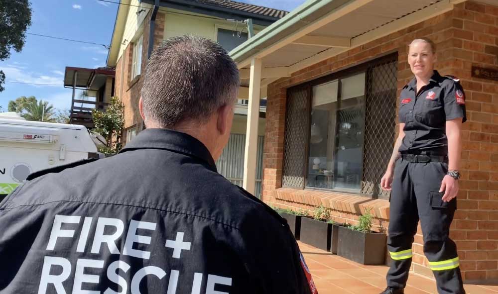 Fire-1 FRNSW recommends testing smoke alarms monthly by pressing and holding the button on the face of the device.