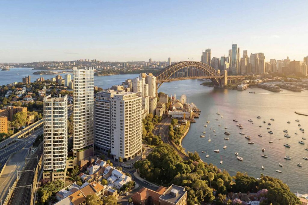 Twin towers up to 32-storeys high are set for Lavender Bay in a $214 million State Significant Development.