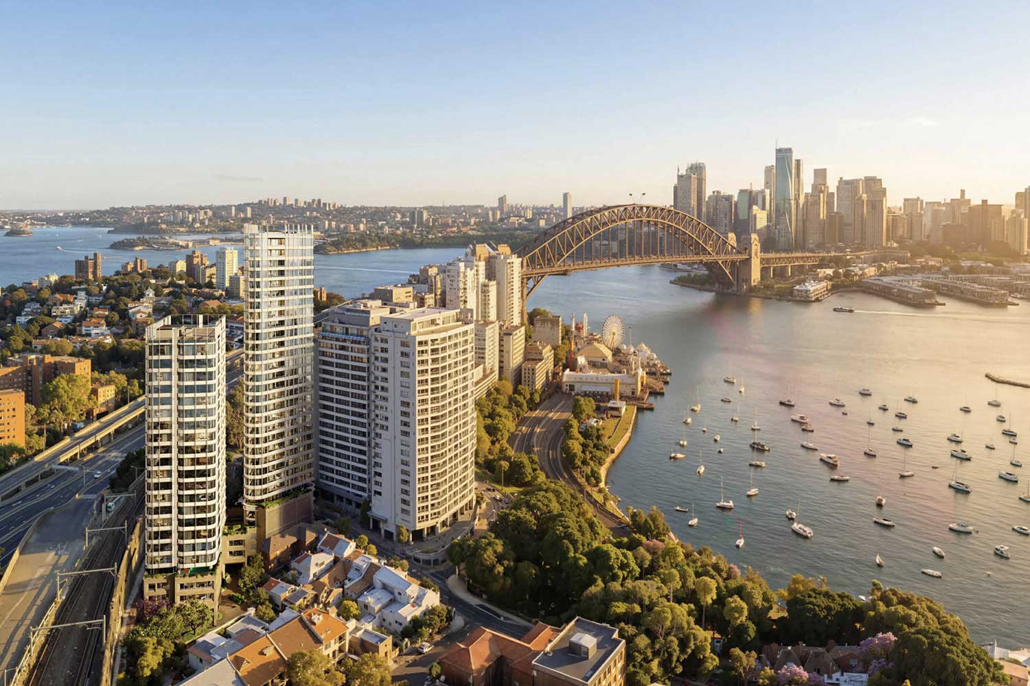 Twin towers up to 32-storeys high are set for Lavender Bay in a $214 million State Significant Development.