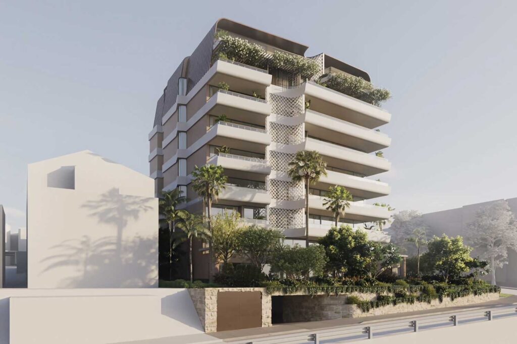 Artist render of the proposed nine-storey tower at 13-15 Moruben Road, Mosman