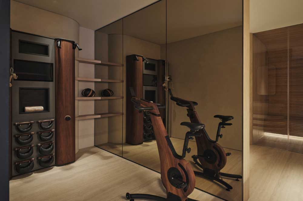 The home has a wellness centre, gymnasium, cold plunge and sauna.