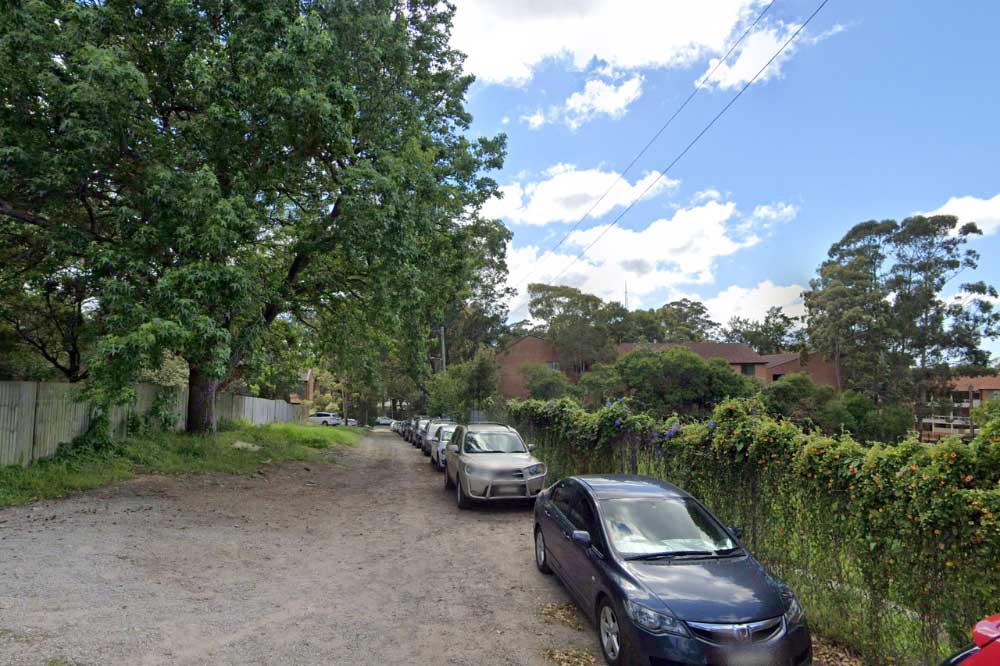 Butchers Lane, Artarmon. Image: Google Street View.