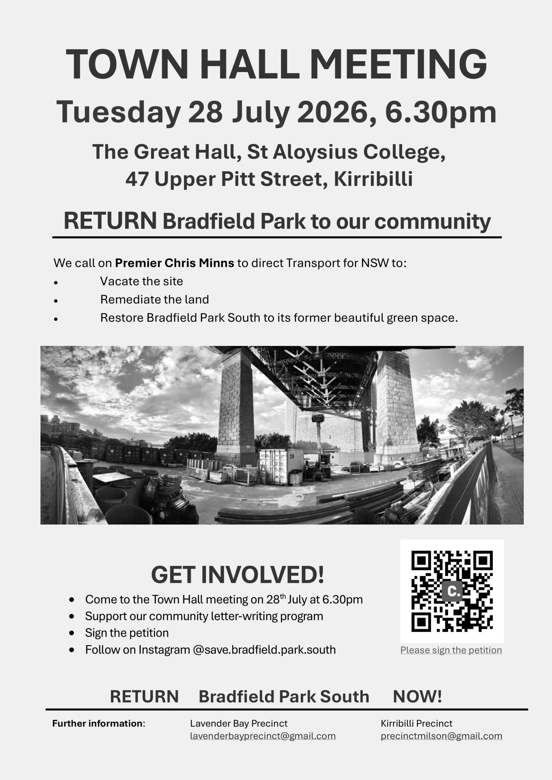 The Town hall meeting will be held next Tuesday at 6:30pm. All welcome.