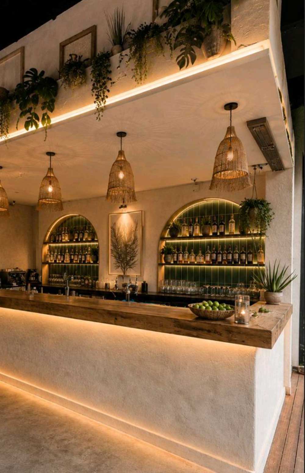 The Kirribilli lease is up soon, and the new site will open in late September or early October. "After the success of WingMill it was a no-brainer to move our Mexican offering to the suburb," Ahmed said. Think Tulum, with room for the dog A sneak peek at the bar area planned for Chico's Neutral Bay. Image: Kreativ