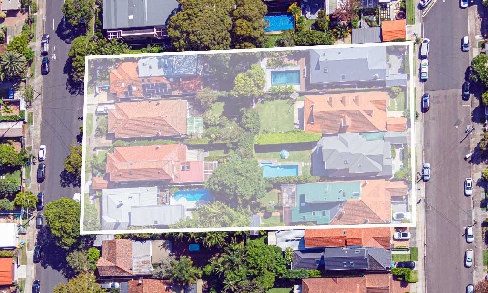 Super-Site-1 The huge landholding is close to Bridgepoint, but the Mosman Masterplan has marked the site for just six-to-eight storeys.