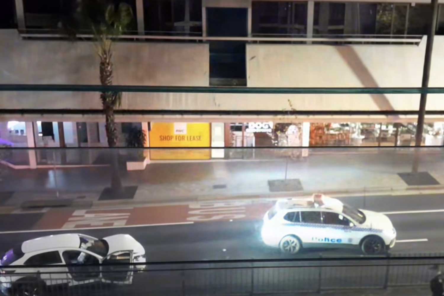 A BMW sedan, believed to have been stolen from the Mosman property, is left abandoned on Military Rd. Image: Supplied.