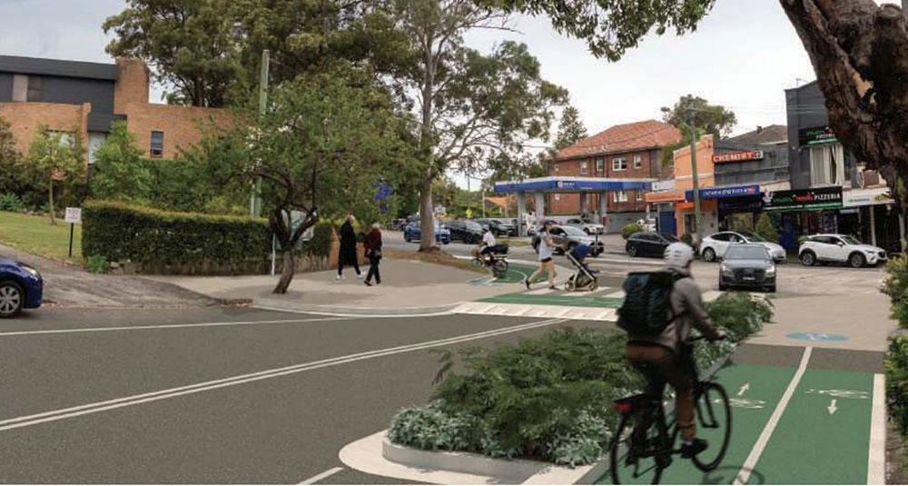 link-3 An artists impression of the cycleway path planned for Spofforth St.