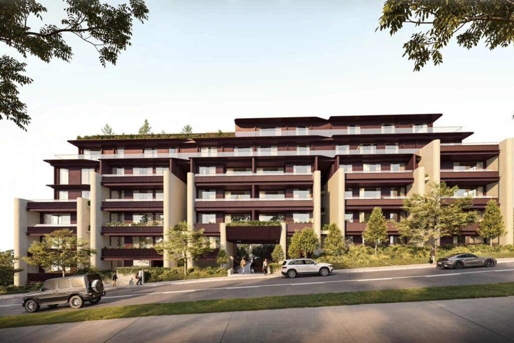 An artist's render of the proposed apartment block at Rangers Avenue and Brierley Street, Mosman.