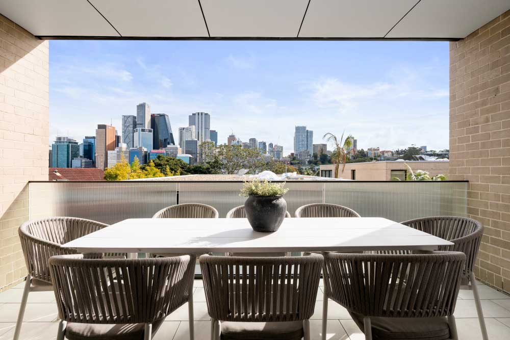 Sweeping views across to North Sydney CBD