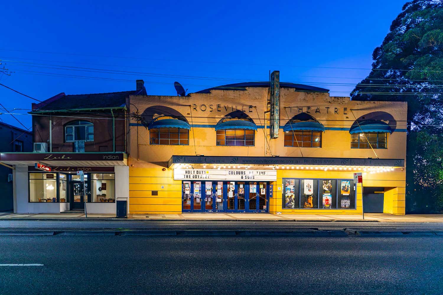 image of Roseville Cinema from across the street