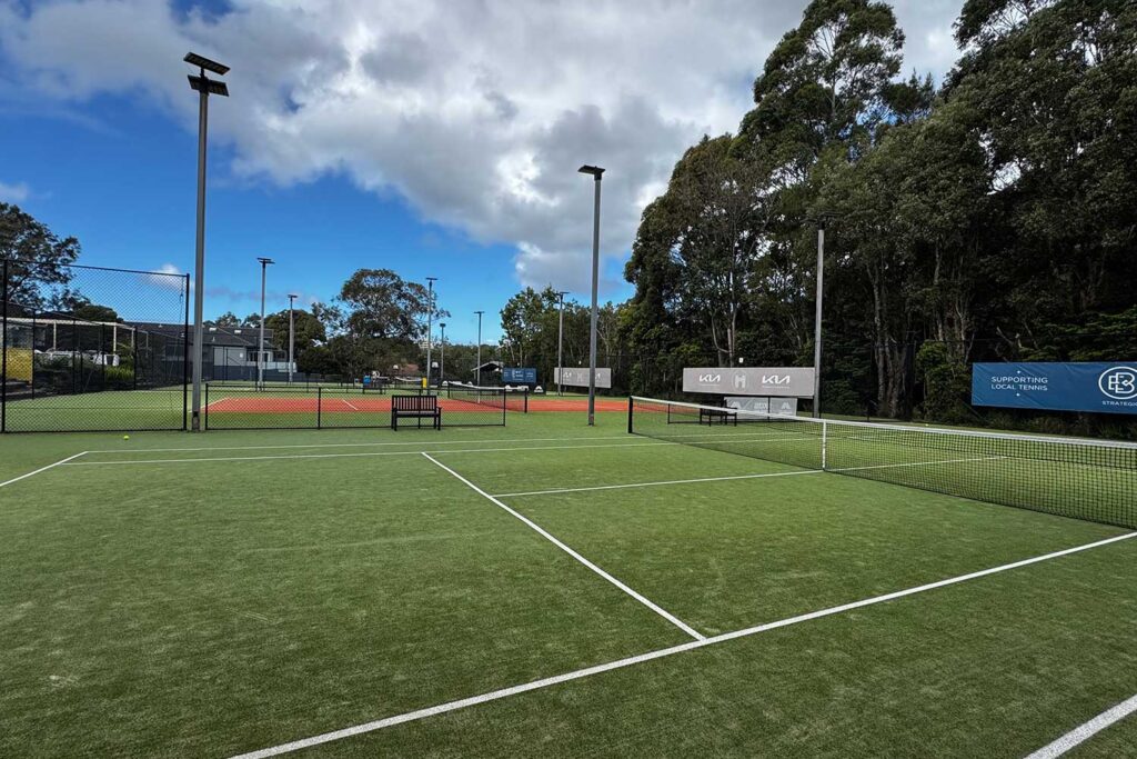 wide angle image of Lower north shore tennis courts