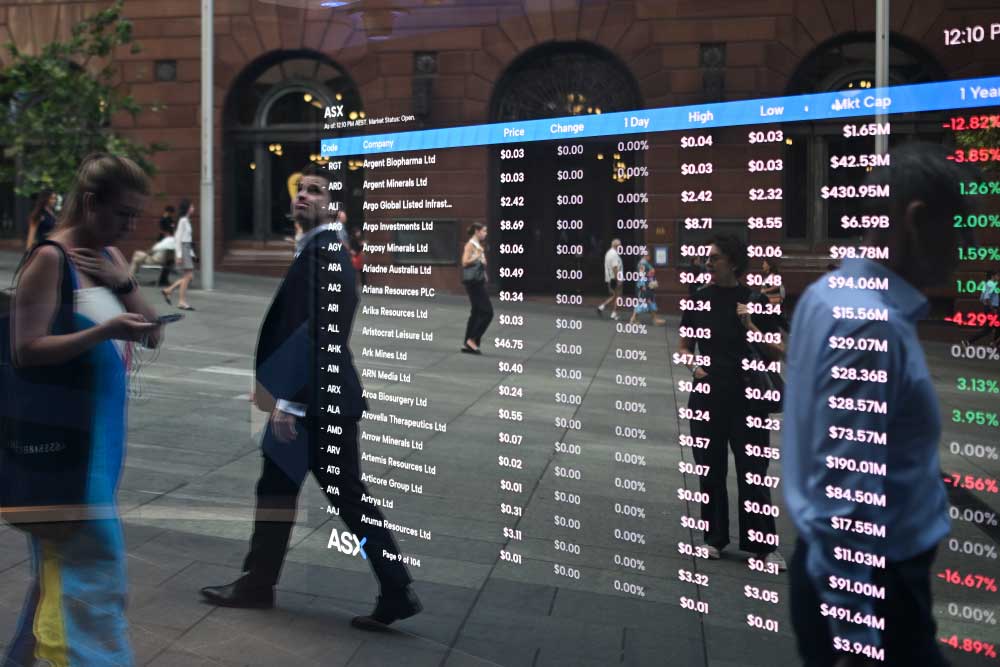 ASX screen through glass window ASX screen through glass window
