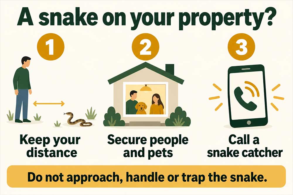 Signage about protecting your home from snakes Signage about protecting your home from snakes