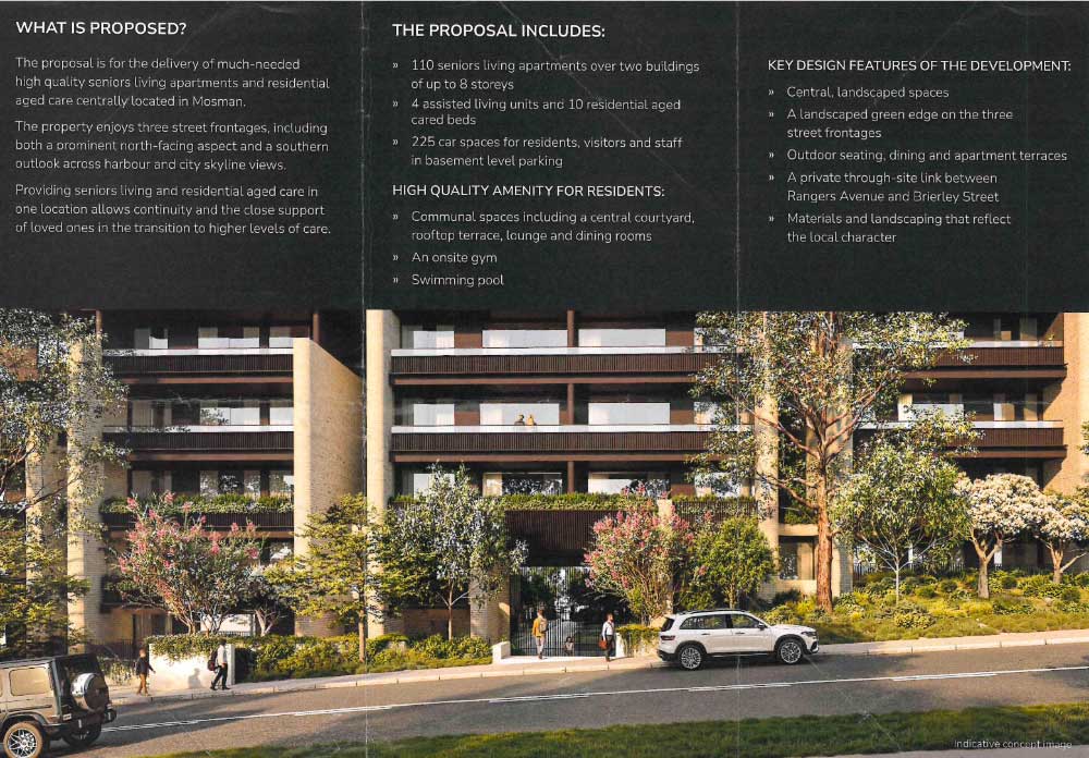 Printed flyer with details about the project