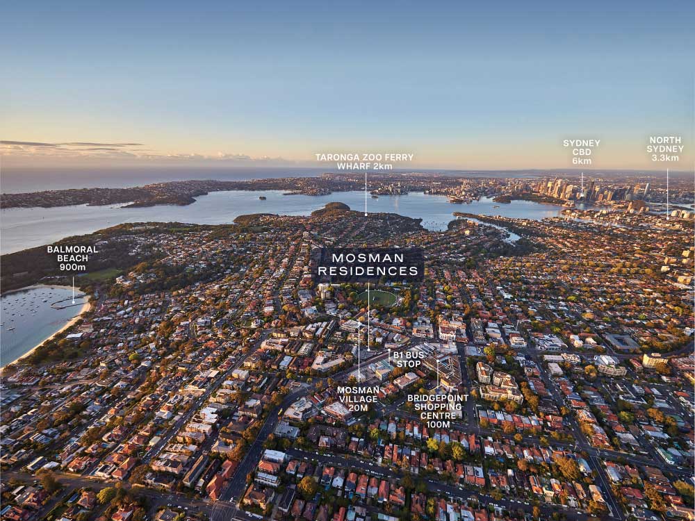 Ariel of Mosman and surrounds