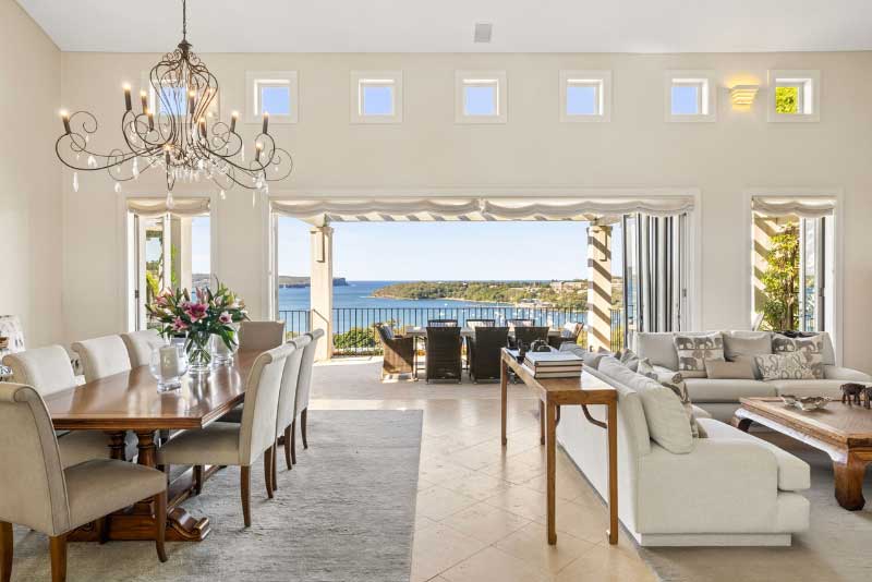 dining area overlooking ocean views
